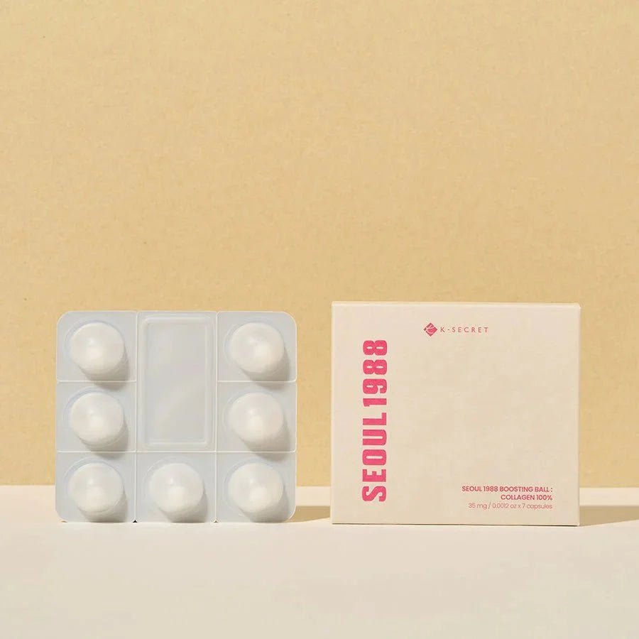 KSECRET SEOUL 1988 Boosting Ball : Collagen 100% 7x5ml Serum & Ampoule 1