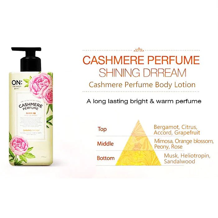 LG ON: THE BODY Cashmere Perfume Lotion 400ml - Shining Dream