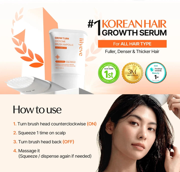 LILYEVE Grow Turn Exosome Brush Ampoule 100ml 2