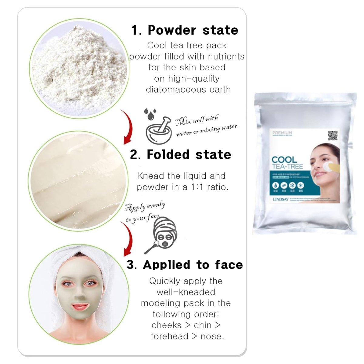 LINDSAY Premium Modeling Mask 1Kg - Cool Tea Tree