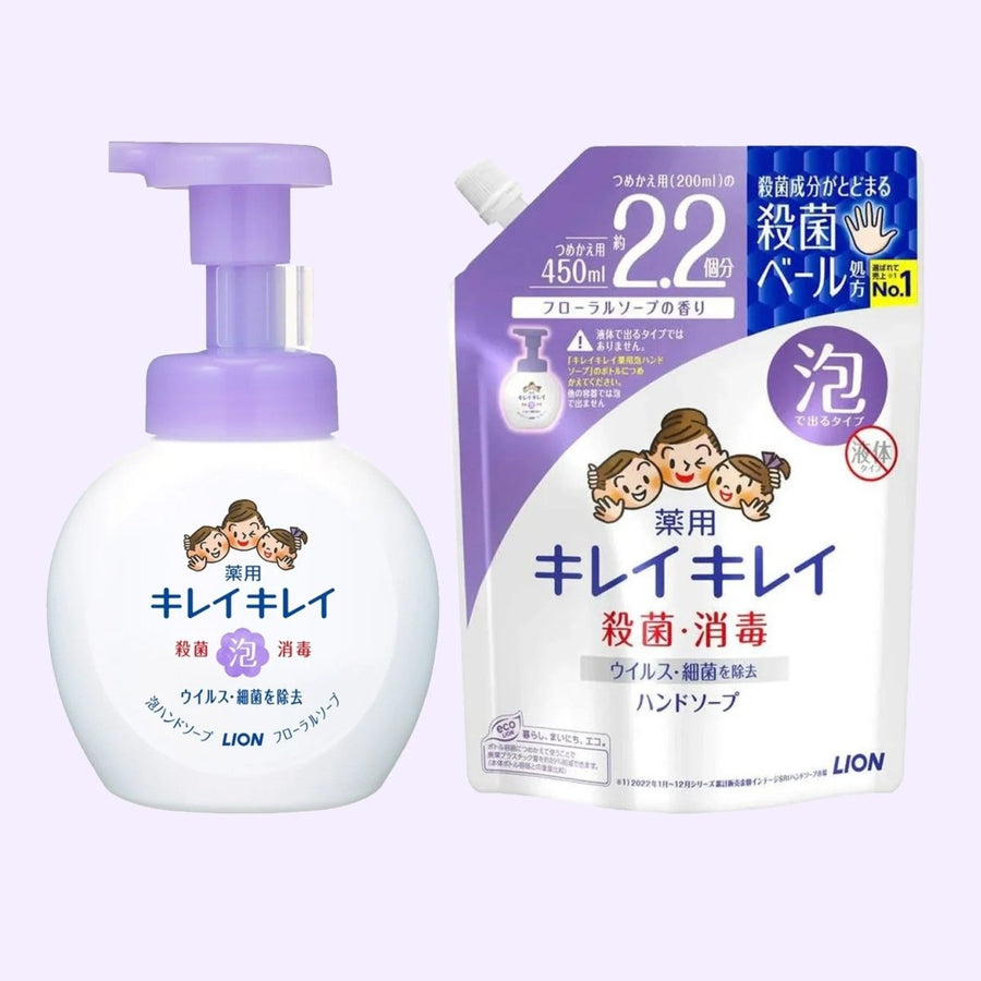 LION KireiKirei Foaming Hand Soap & Refill Set - Floral Soap Health & Beauty oceanbuy.ca markham toronto free ship USA asian korean skincare