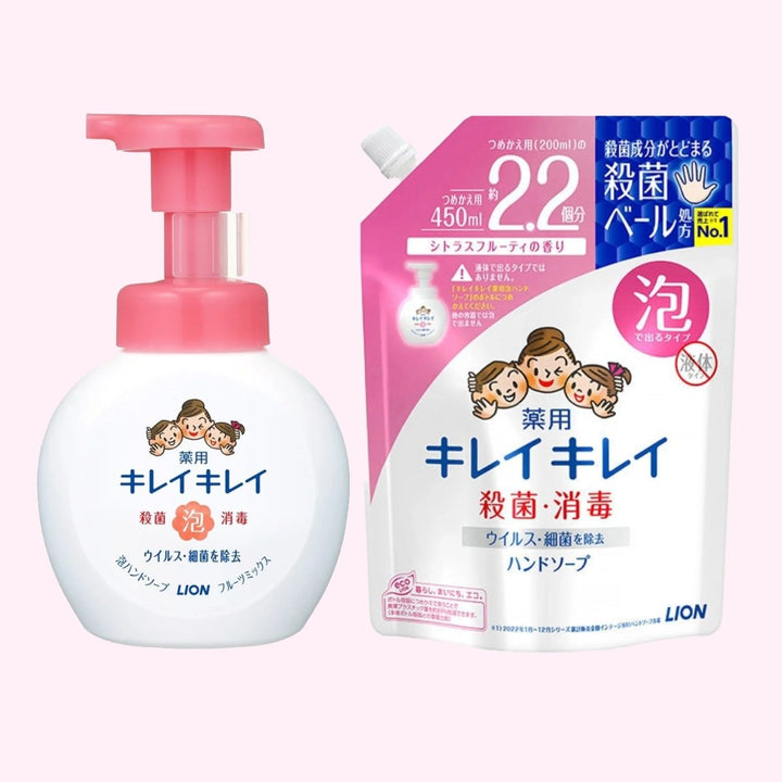 LION KireiKirei Foaming Hand Soap & Refill Set - Fruit Mix Health & Beauty oceanbuy.ca markham toronto free ship USA asian korean skincare