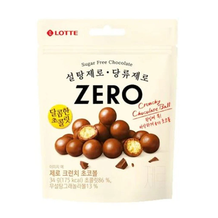 LOTTE Zero Crunchy Chocoball 34g Food, Beverages & Tobacco oceanbuy.ca markham toronto free ship USA asian korean skincare