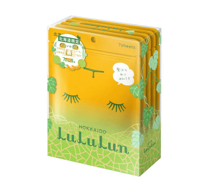 LULULUN Face Mask Hokkaido Melon 7 Sheets*5 Bags 1