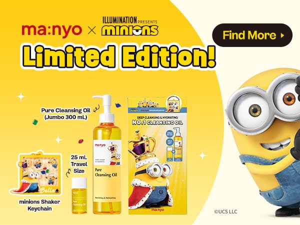 MANYO X MINIONS Pure Cleansing Oil Set 300ml+25ml Health & Beauty oceanbuy.ca markham toronto free ship USA asian korean skincare