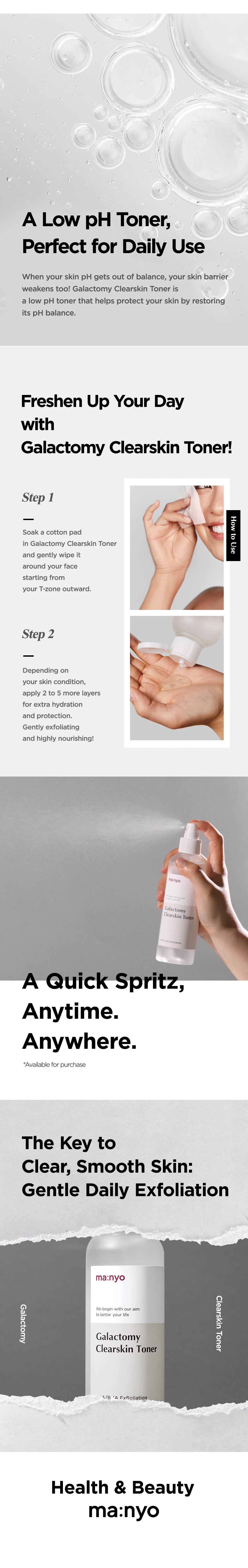 manyo Galactomy Clearskin Toner Exfoliating Pore Care 210ml