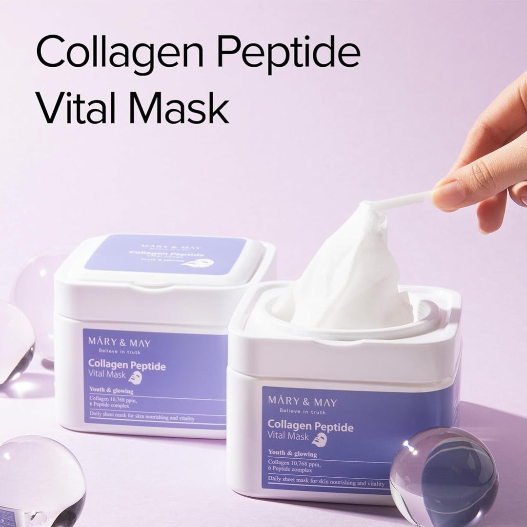 MARY & MAY Collagen Peptide Vital Mask 30Pcs Health & Beauty 3