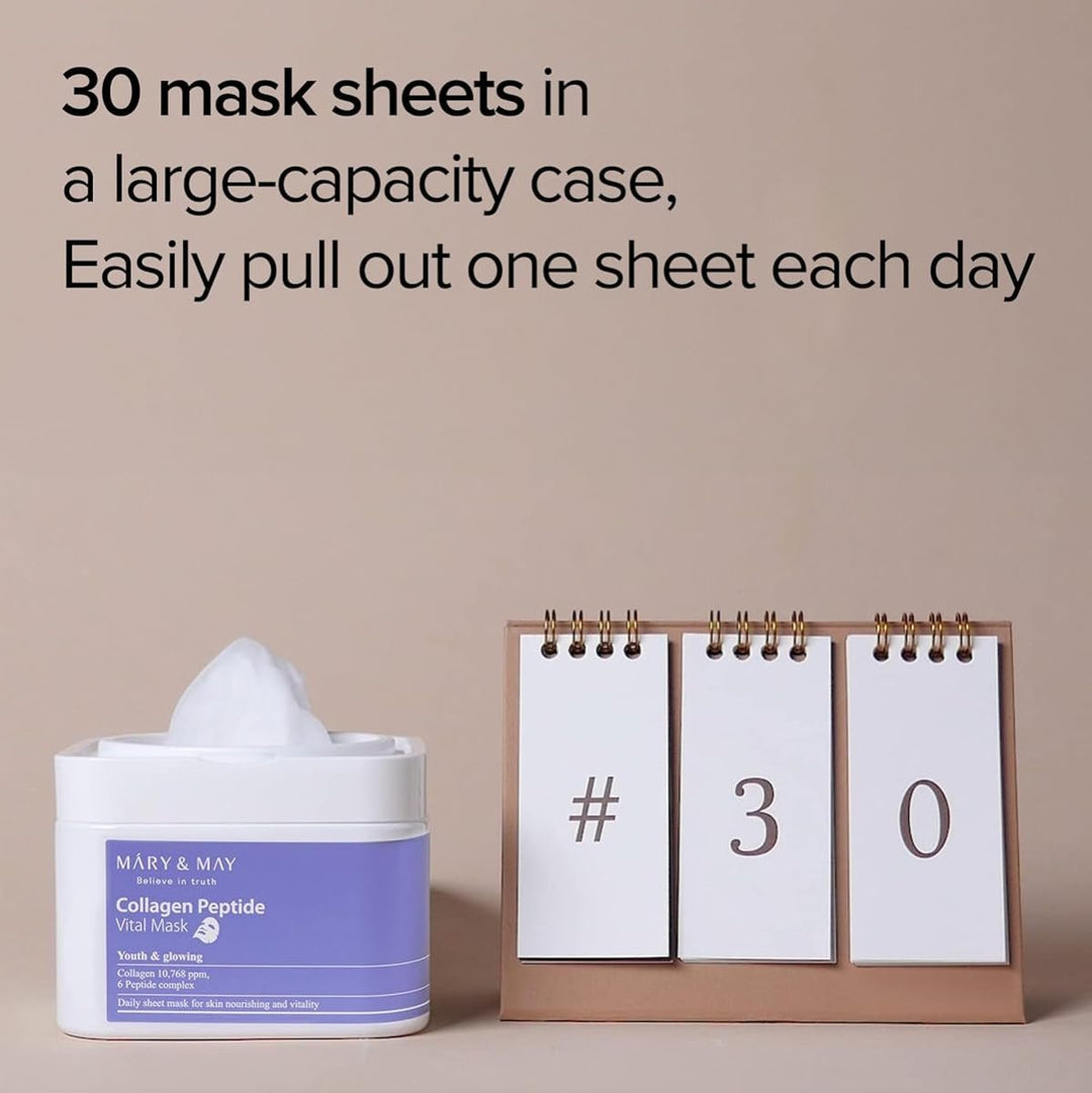 MARY & MAY Collagen Peptide Vital Mask 30Pcs Health & Beauty 4