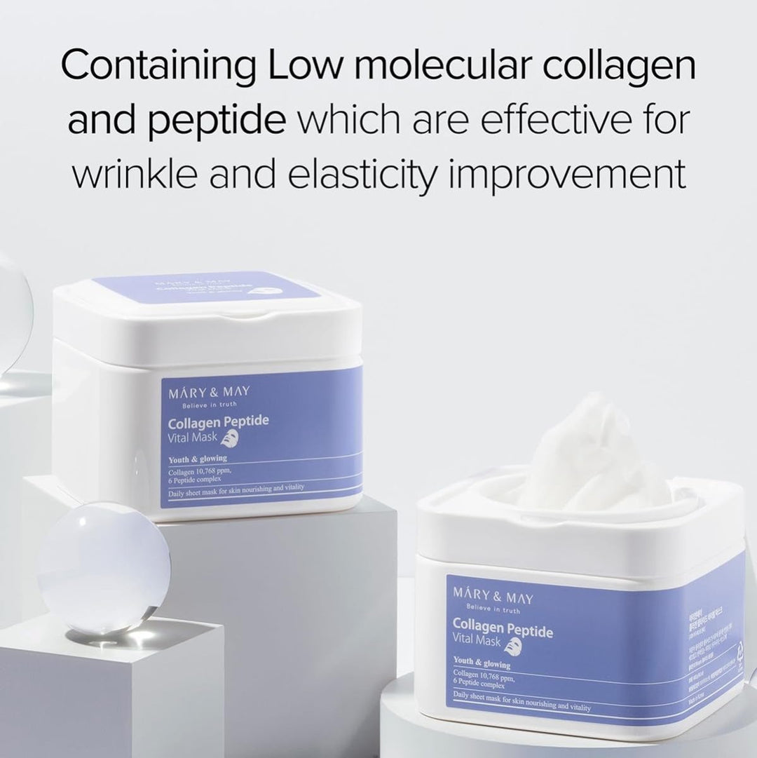 MARY & MAY Collagen Peptide Vital Mask 30Pcs Health & Beauty 5