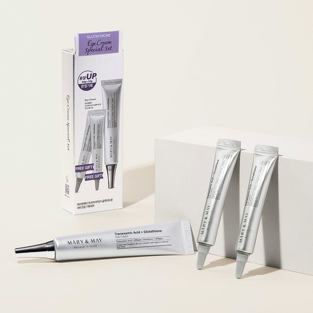 [Mary&May] Glutathione Eye Cream Special Set (30g+12g x2) antiwrinkle, BLACK FRIDAY, Blemish, collagen, combination, cream, dullness, eye, fine lines, Glutathione, mary, may, NEW, new year deal, niacinamide, skincare, vitamin c, vitaminC, Wrinkle, SKIN CARE, Eye Care, Eye Creams & Serums