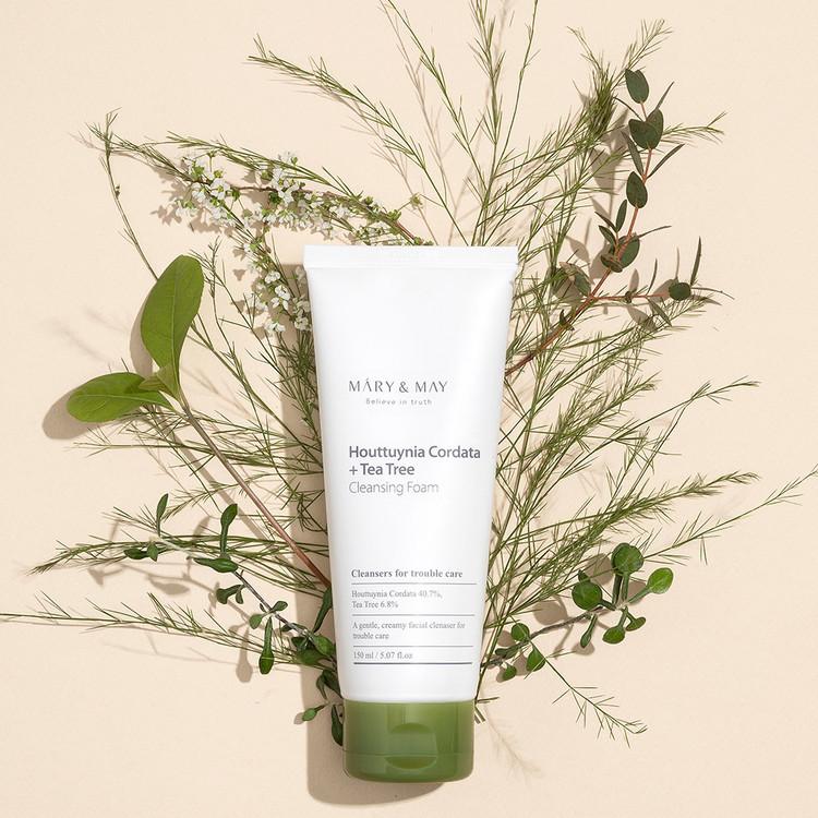 [MARY&MAY] Houttuynia Cordata + Tea Tree Cleansing Foam - 150ml BLACK FRIDAY, Blemish, cleansing, cleansing foam, foam, Hyaluronic, marynmay, new year deal, skincare, tea tree, teatree, vegan, SKIN CARE, Cleansers, Face Wash