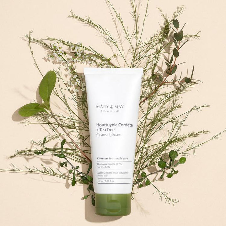 [MARY&MAY] Houttuynia Cordata + Tea Tree Cleansing Foam - 150ml BLACK FRIDAY, Blemish, cleansing, cleansing foam, foam, Hyaluronic, marynmay, new year deal, skincare, tea tree, teatree, vegan, SKIN CARE, Cleansers, Face Wash