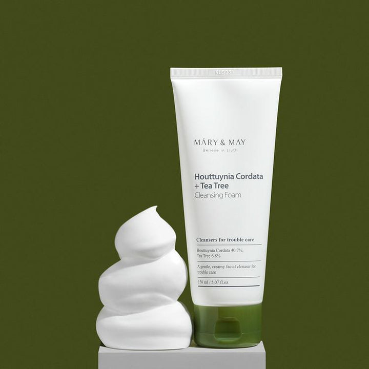 [MARY&MAY] Houttuynia Cordata + Tea Tree Cleansing Foam - 150ml BLACK FRIDAY, Blemish, cleansing, cleansing foam, foam, Hyaluronic, marynmay, new year deal, skincare, tea tree, teatree, vegan, SKIN CARE, Cleansers, Face Wash
