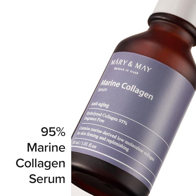 [Mary&May] Marine Collagen Serum 30ml antiwrinkle, BLACK FRIDAY, COLLAGEN, fine lines, MARINE, MARY, MAY, new year deal, SERUM, skincare, Wrinkle, SKIN CARE, Treatments, Serum & Essence