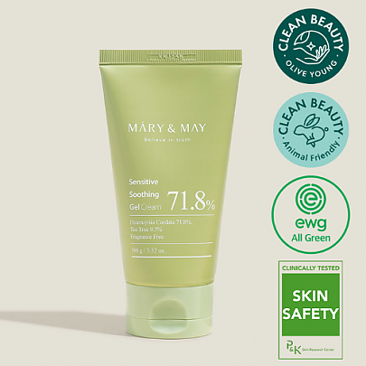 [Mary&May] Sensitive Soothing Gel Cream 100g BLACK FRIDAY, Blemish, Cream, Gel, Hyaluronic, mary, may, new year deal, sale_event, Sensitive, skincare, Soothing, tea tree, teatree, SKIN CARE, Moisturizers, Facial Moisturizers