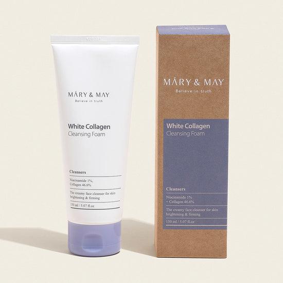 [Mary&May] White Collagen Cleansing Foam 150ml Cleansing, Collagen, Foam, mary, may, sale_event, skincare, White, SKIN CARE, Cleansers, Face Wash