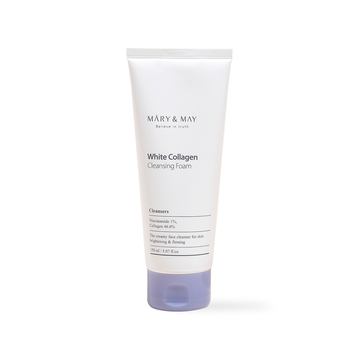 [Mary&May] White Collagen Cleansing Foam 150ml Cleansing, Collagen, Foam, mary, may, sale_event, skincare, White, SKIN CARE, Cleansers, Face Wash