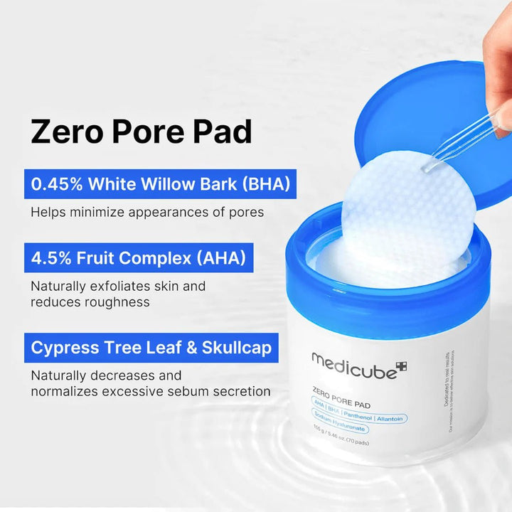 MEDICUBE Zero Pore Pad 70 Pads Health & Beauty oceanbuy beauty markham toronto free ship USA asian korean skincare