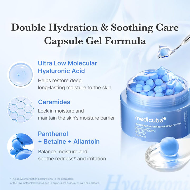 MEDICUBE Hyaluronic Moisturizing Capsule Cream 50g Health & Beauty 4