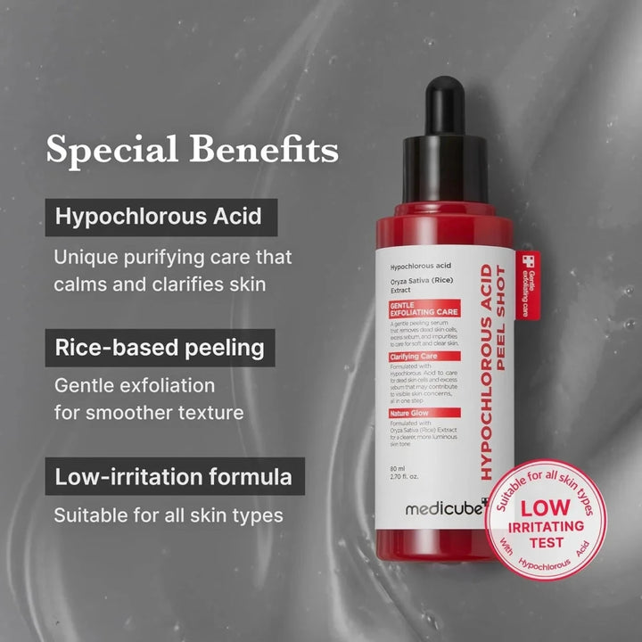 MEDICUBE Hypochlorous Acid Peel Shot 80ml Facial Exfoliator 4