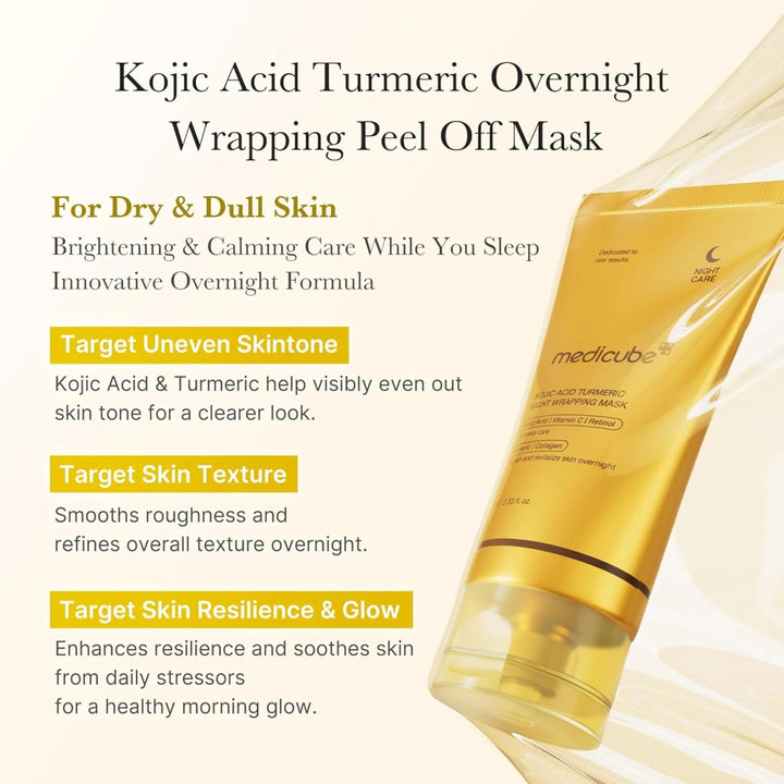 MEDICUBE Kojic Acid Tumeric Night Wrapping Mask 75ml Health & Beauty
