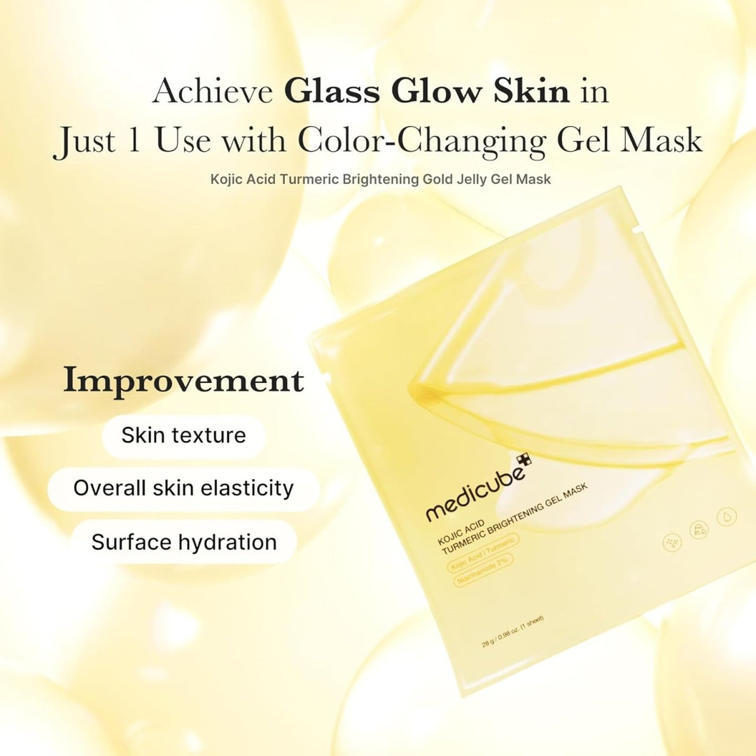 MEDICUBE Kojic Acid Turmeric Brightening Gel Mask 1Pcs Health & Beauty