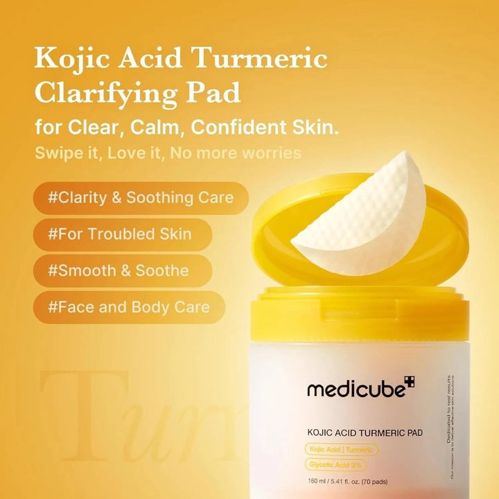 MEDICUBE Kojic Acid Turmeric Pad 70ea Toner Pads 3
