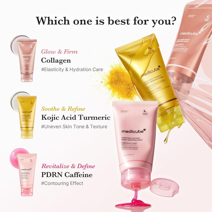 MEDICUBE PDRN Pink Caffeine Night Wrapping Mask 75ml Health & Beauty 7