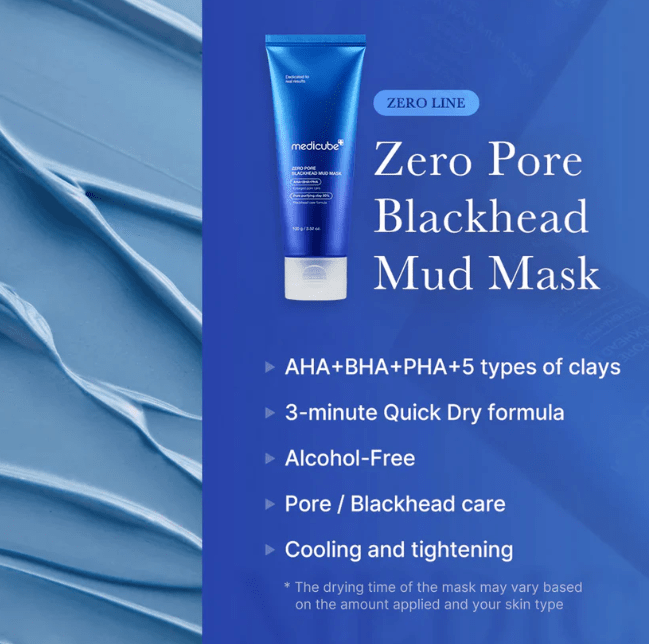 MEDICUBE Zero Pore Blackhead Mud Mask 100g Wash-Off Mask 3