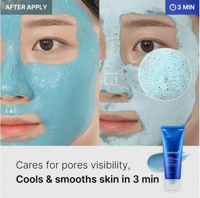 MEDICUBE Zero Pore Blackhead Mud Mask 100g Wash-Off Mask 4