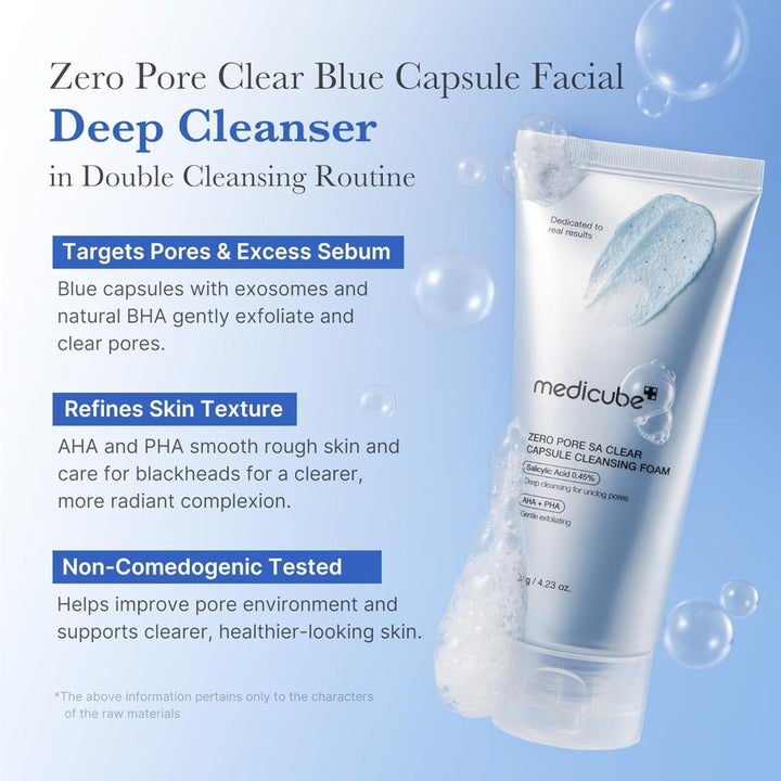 MEDICUBE Zero Pore Clearing Capsule Cleansing Foam 120g Health & Beauty 3
