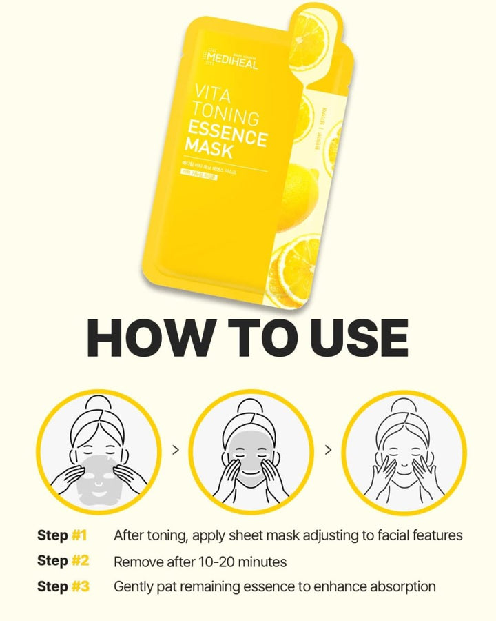MEDHEAL Vita Toning Essence Mask 5Pcs Health & Beauty oceanbuy beauty markham toronto free ship USA asian korean skincare