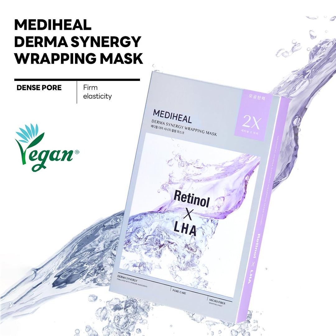 MEDIHEAL Derma Synergy Wrapping Mask 10Pcs - Pore Elasticity (Retinol X LHA) Health & Beauty oceanbuy beauty markham toronto free ship USA asian korean skincare