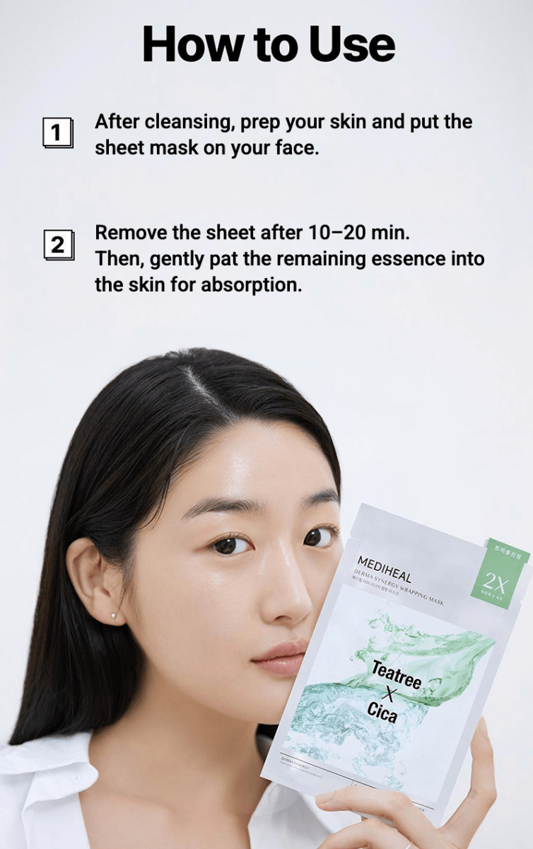 MEDIHEAL Derma Synergy Wrapping Mask Sheet for Calming Care 10Pcs Health & Beauty oceanbuy beauty markham toronto free ship USA asian korean skincare