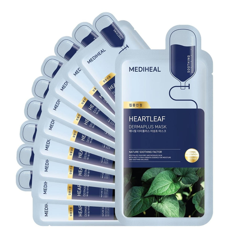 MEDIHEAL Dermaplus Mask 10Pcs - Heartleaf Health & Beauty Kbeauty markham toronto free ship USA asian korean