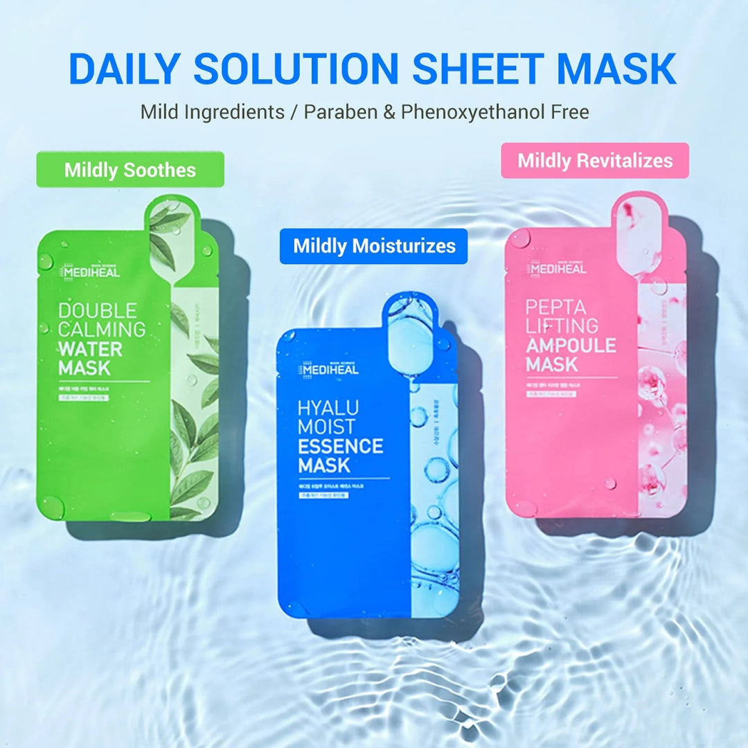 MEDIHEAL Double Calming Water Mask 15Pcs Health & Beauty oceanbuy beauty markham toronto free ship USA asian korean skincare