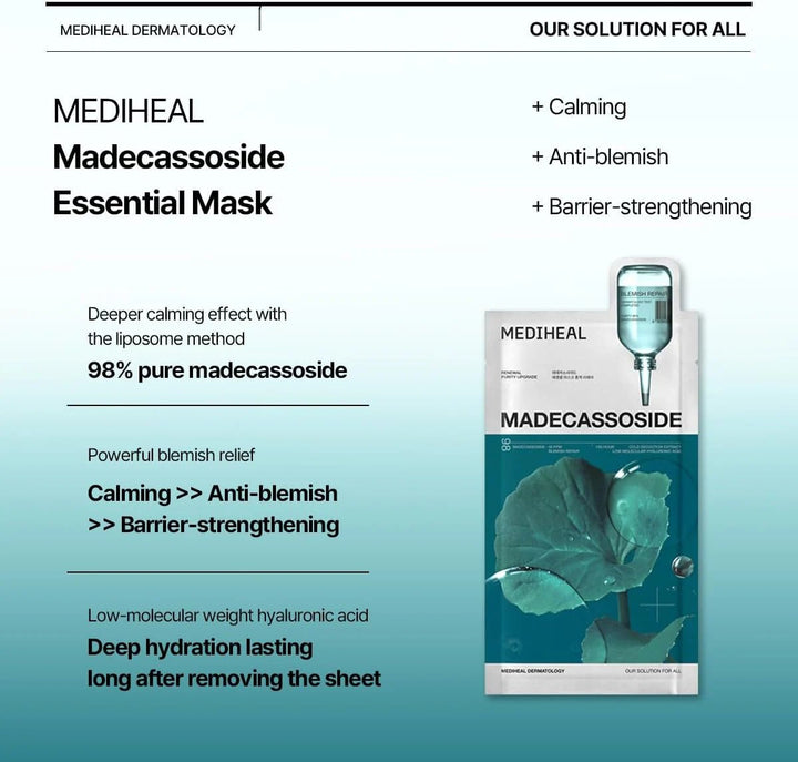 MEDIHEAL Madecassoside Essential Mask 10Pcs NEW PACKAGE Health & Beauty oceanbuy beauty markham toronto free ship USA asian korean skincare