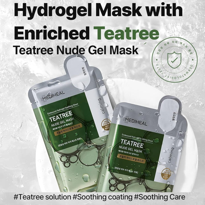 MEDIHEAL Nude Gel Mask Teatree 10Pcs Health & Beauty oceanbuy beauty markham toronto free ship USA asian korean skincare