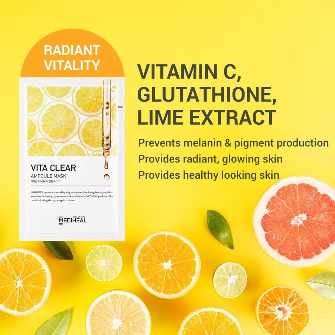 MEDIHEALl Vita Clearing Ampoule Mask 10Pcs Health & Beauty oceanbuy beauty markham toronto free ship USA asian korean skincare