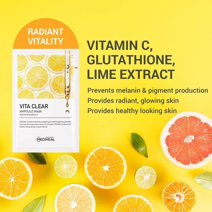 MEDIHEALl Vita Clearing Ampoule Mask 10Pcs Health & Beauty oceanbuy beauty markham toronto free ship USA asian korean skincare