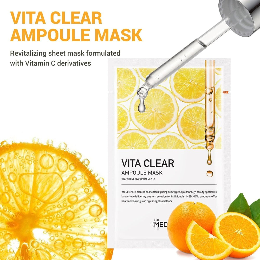 MEDIHEALl Vita Clearing Ampoule Mask 10Pcs Health & Beauty oceanbuy beauty markham toronto free ship USA asian korean skincare