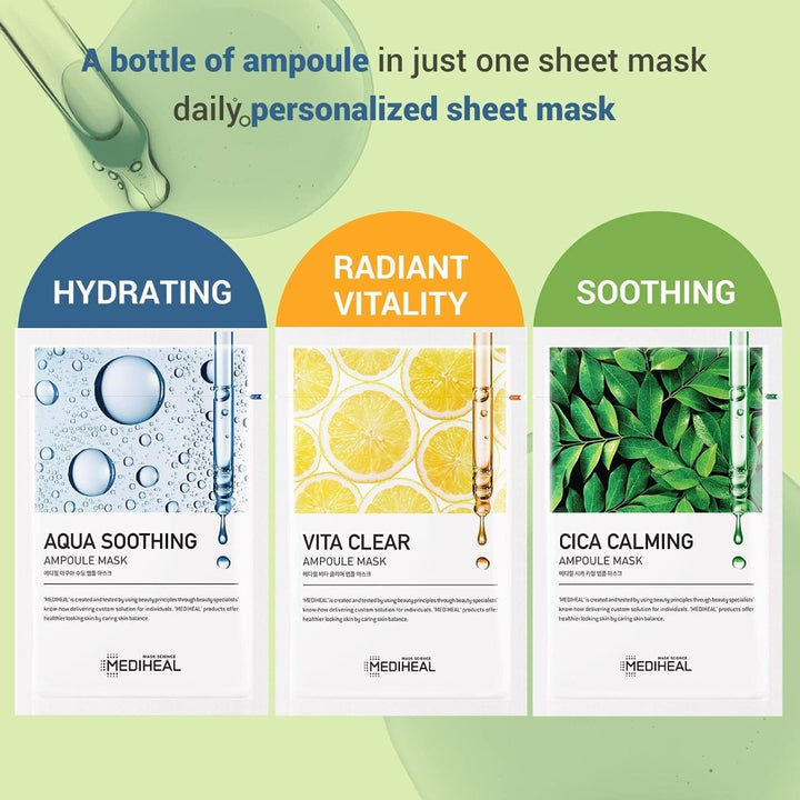 MEDIHEALl Vita Clearing Ampoule Mask 10Pcs Health & Beauty oceanbuy beauty markham toronto free ship USA asian korean skincare