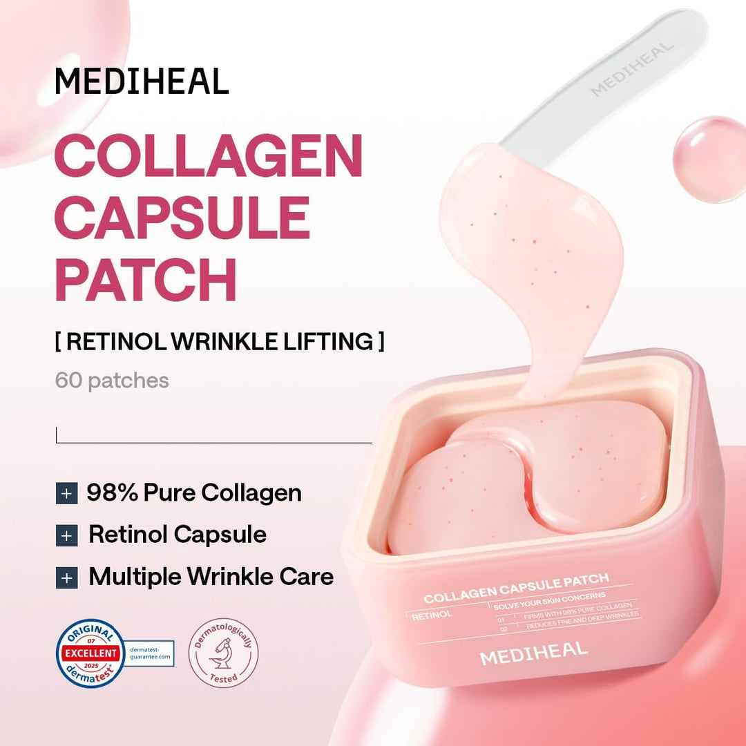 MEDIHEAL Collagen Capsule Patch Retinol Wrinkle Lifting 60Pcs 3