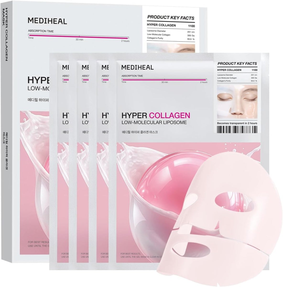 MEDIHEAL Hyper Collagen Mask Plumping & Elasticity Care 4Pcs Health & Beauty 2