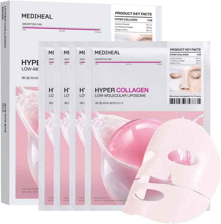 MEDIHEAL Hyper Collagen Mask Plumping & Elasticity Care 4Pcs Health & Beauty 2