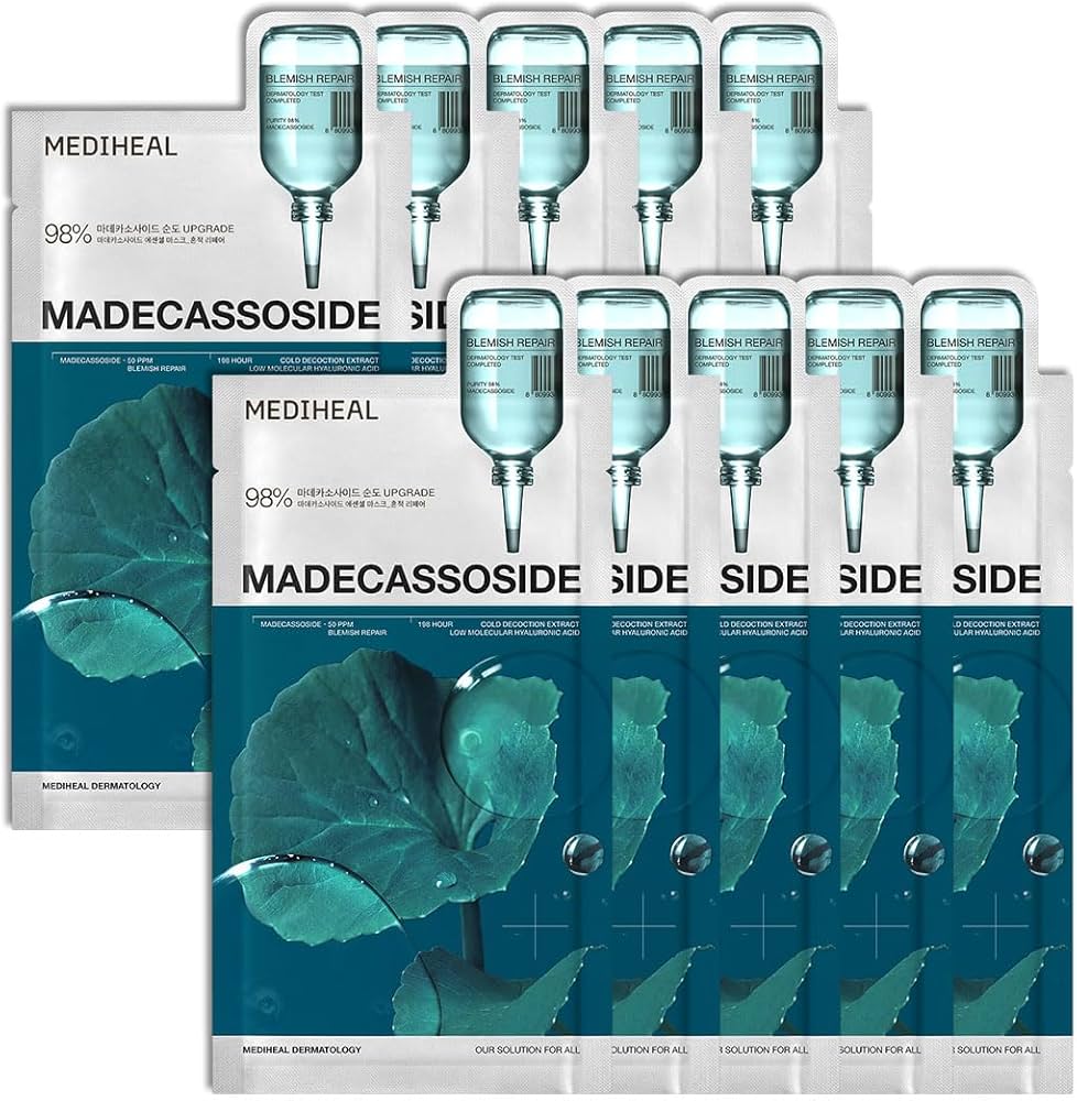 MEDIHEAL Madecassoside Essential Mask 10Pcs| Oceanbuy Beauty