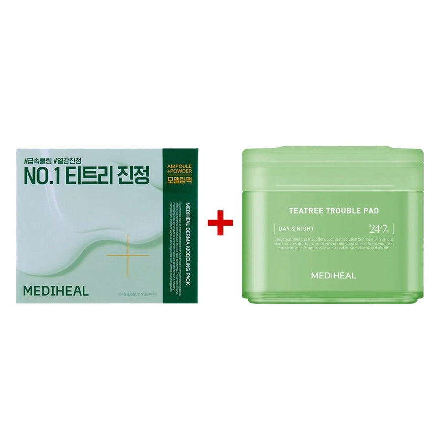 MEDIHEAL Teatree Trouble Pad & Teatree Modeling Pack Set Health & Beauty 1