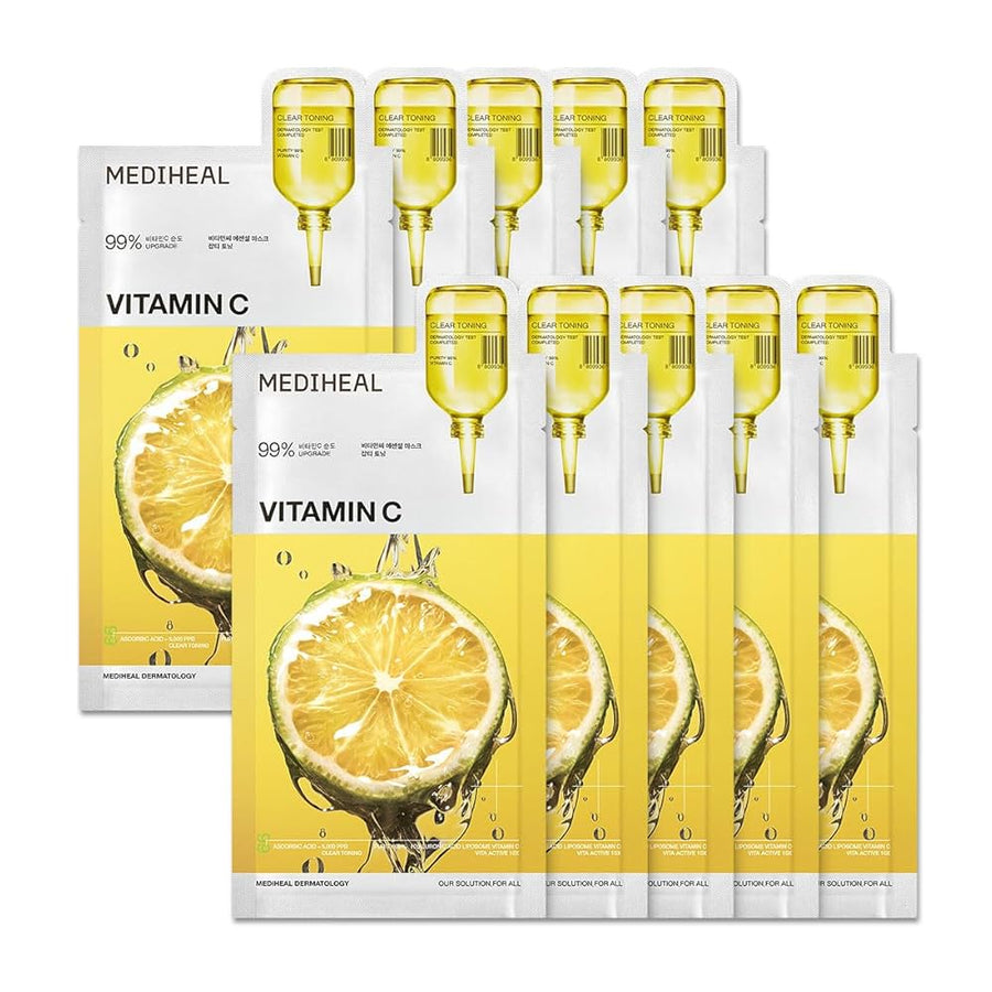 MEDIHEAL Vitamin C Essential Mask (10pcs) Sheet Mask 1