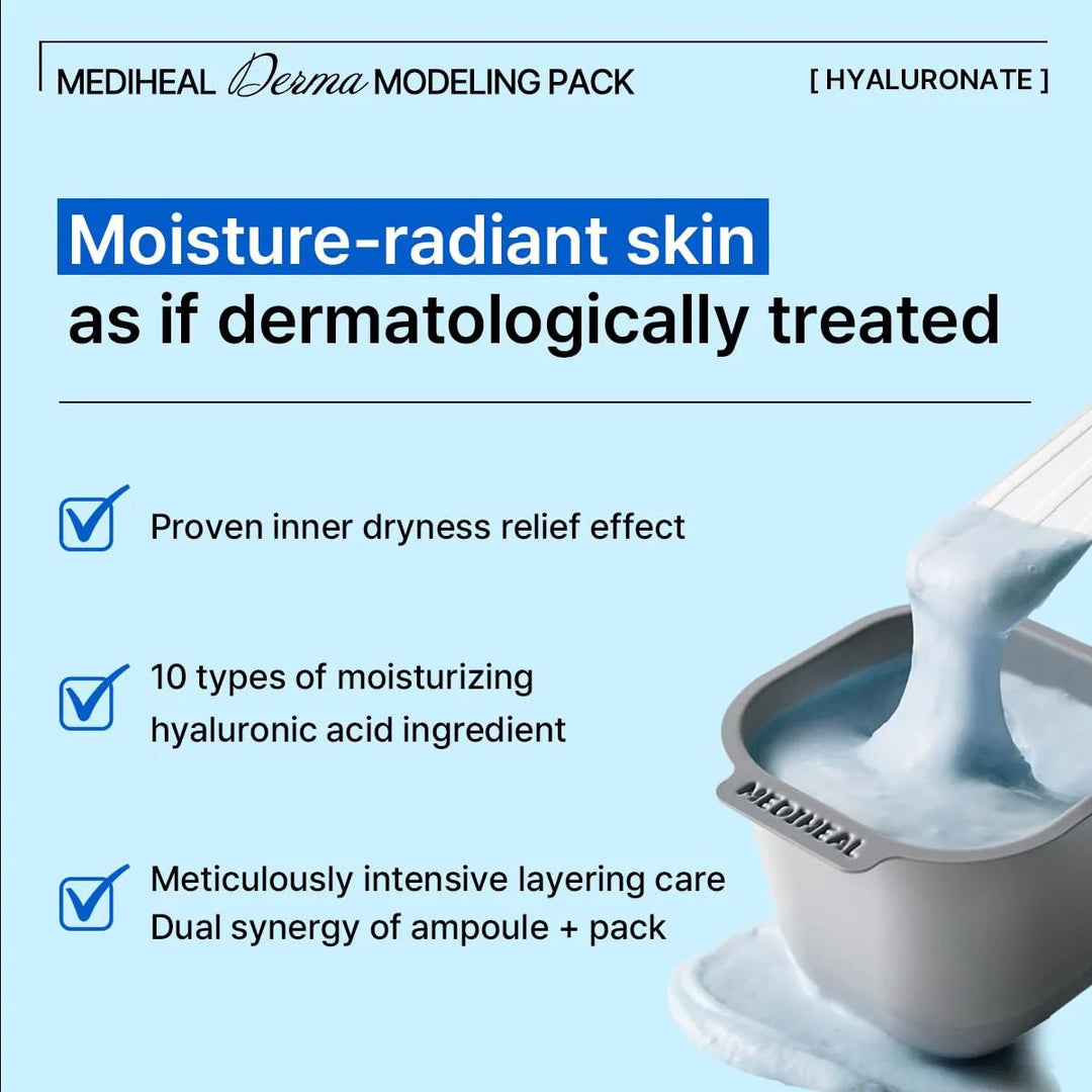 MEDIHEAL Watermide Moisture Pad & Hyaluronate Modeling Pack Set Health & Beauty 3