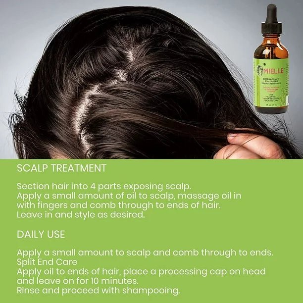 MIELLE Rosemary Mint Scalp & Hair Strengthening Oil 59ml